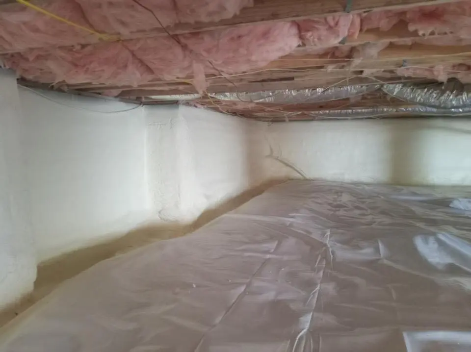 Crawl space encapsulation with closed-cell spray foam for Attic Insulation in Haddon Heights